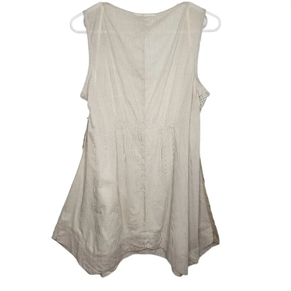 Style and Co. Boho Multi Media Patchwork Handkerchief Tank Top